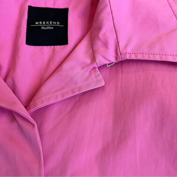 Max Mara Weekend Barbie Pink Belted Trench Coat, Size 8 - Picture 14 of 15